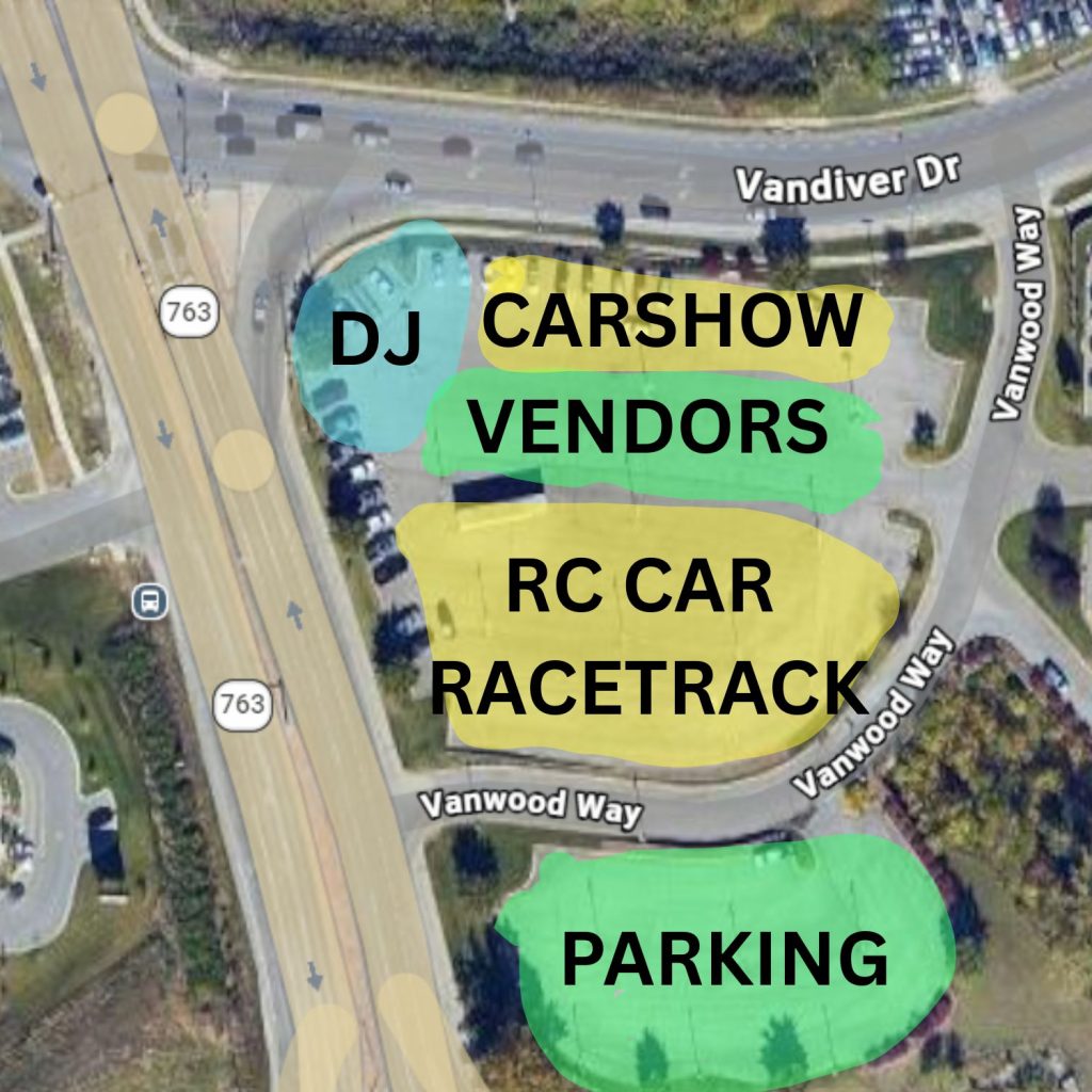 HeroCon map with placements for different stations at HeroCon